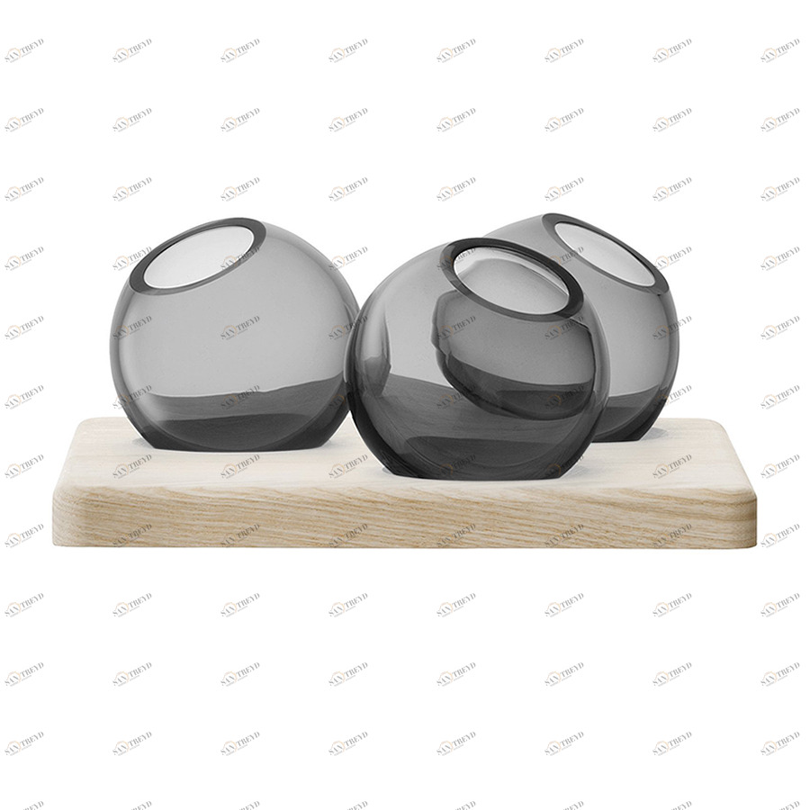 Трио ваз на подставке 8 см серые Axis LSA INTERNATIONAL ДИЗАЙНЕРСКИЕ 253371 Серый 