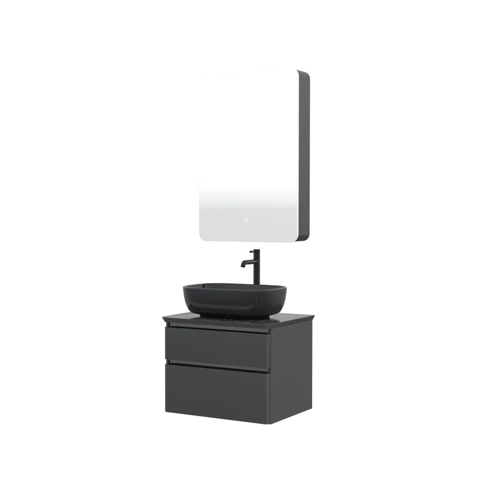 Santreyd Неро 600 - подвесная тумба для ванной с черной столешницей 87895917 STLM-0076059 - Вид №5