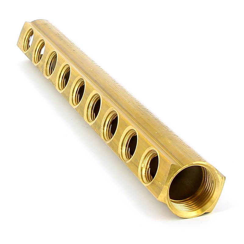 Коллектор ВВ 1" магистральный TIEMME 9 выходов 1/2"В 36мм 1970074 - Вид №5