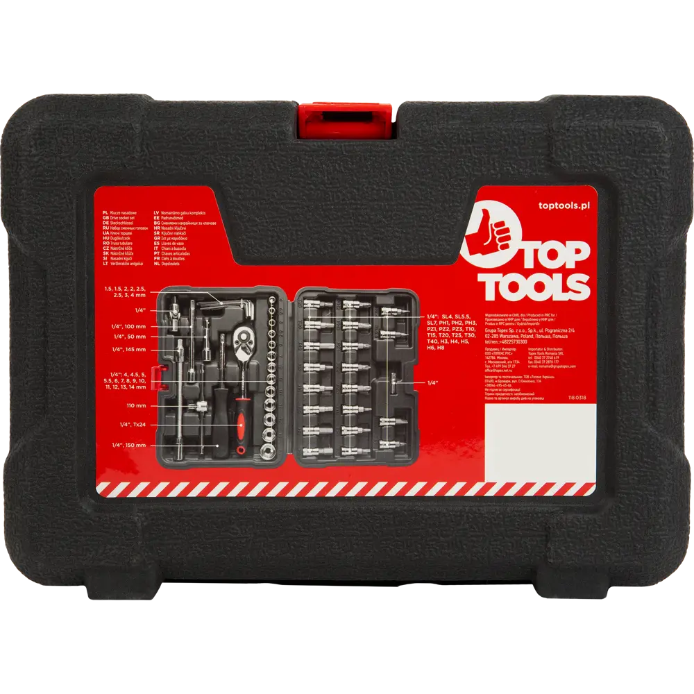 Набор торцевых головок с ключом Top Tools 38D570 1/4 дюйма, 49 шт STLM-2014559 - Вид №4