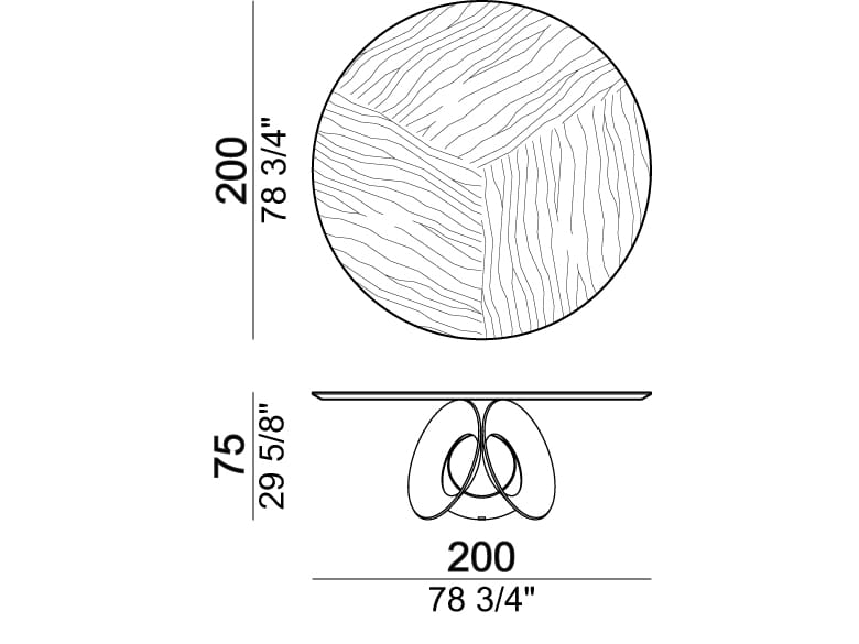 Круглый стол для гостиной из древесного волокна Arketipo ORACLE ARCH-00004122 - Вид №2