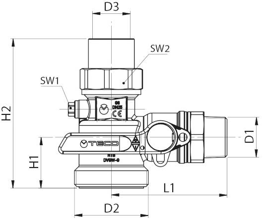 TECO Клапан угловой для однотрубного счетчика газа G6 sun-id-1456930 - Вид №2