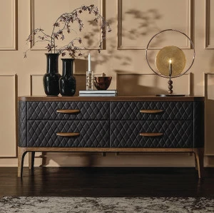 Комод с ящиками черно-коричневый Tiffany Modern TONIN CASA MODERN 00-3981598 Коричневый;черный