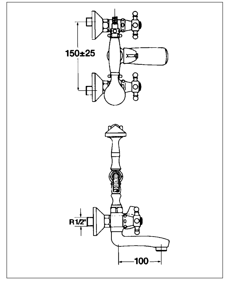 Смеситель для ванны с душем Kaja Romanze 25615-С 25615С - Вид №1