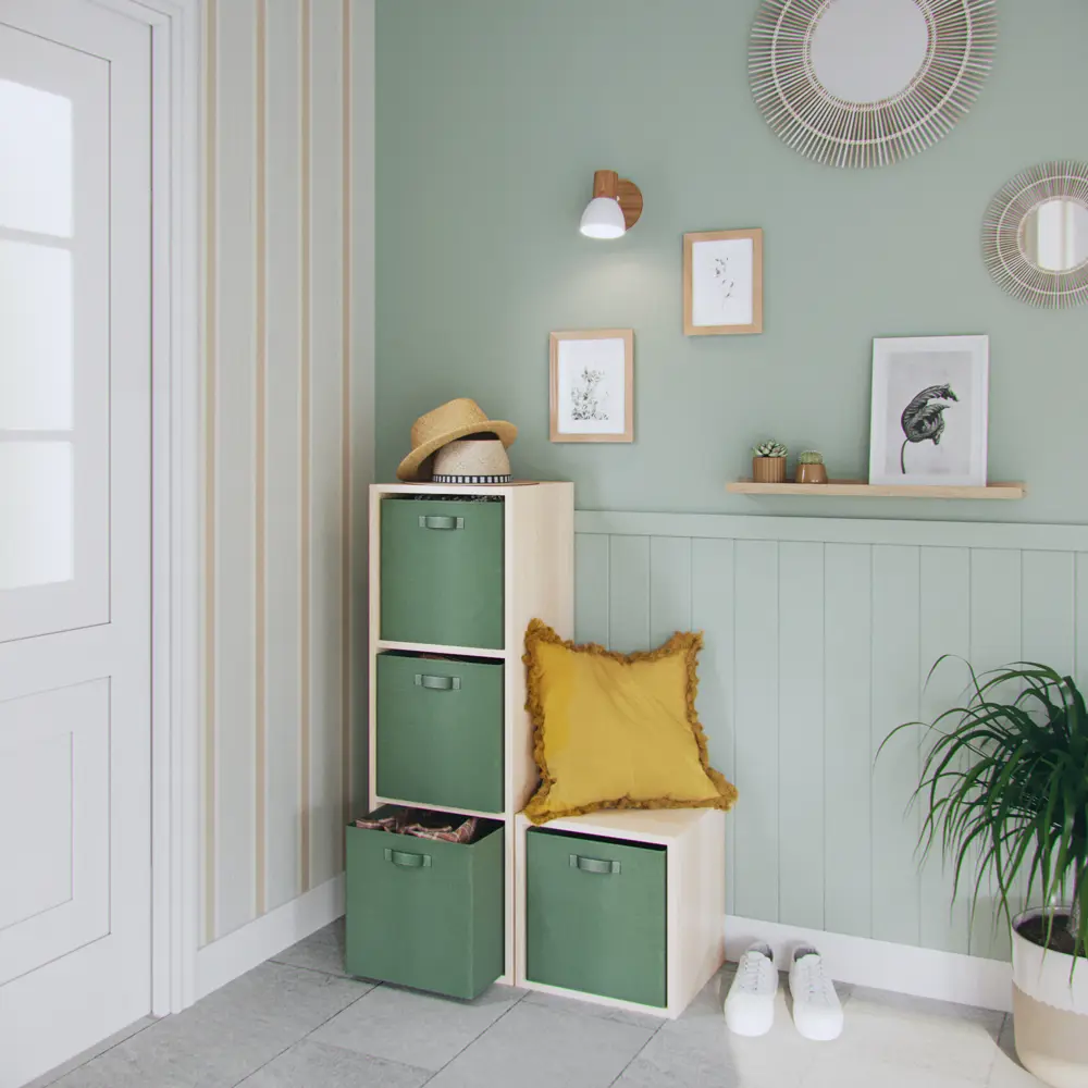 Короб Spaceo KUB 31x31x31 см 29.7 л полипропилен цвет тёмно-зеленый STLM-2098294 - Вид №5