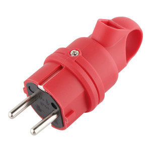 Вилка каучуковая Duwi угловая влагозащищенная с заземлением 86245437