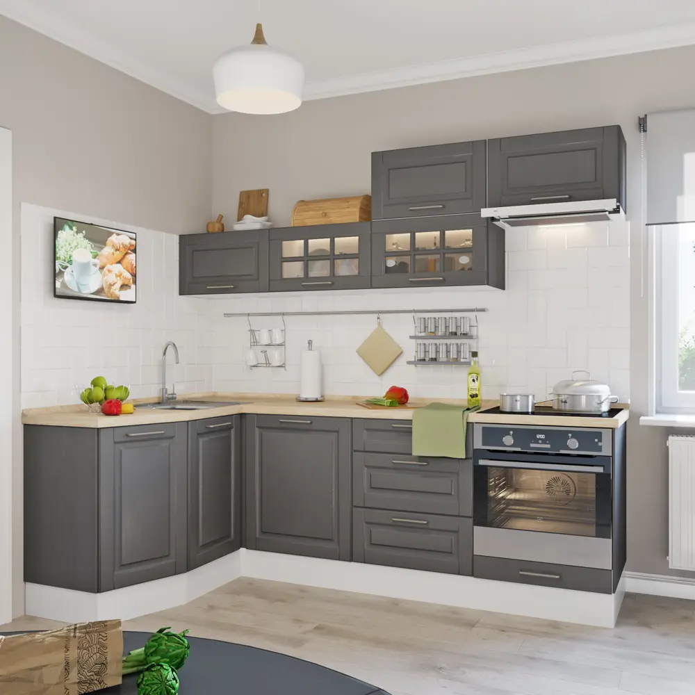 Дверь для шкафа Delinia «Леда серая» 45x70 см, МДФ, цвет серый STLM-2072258 - Вид №3