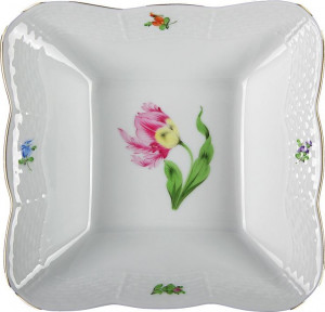 53547 Herend Салатник квадратный 21,5см "Китти" Фарфор