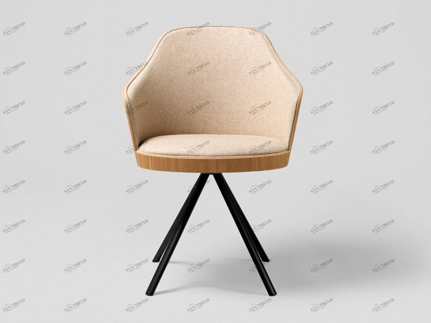 ENEA Стул на козелке из дуба и ткани с подлокотниками Kaiak sun-id-1411050