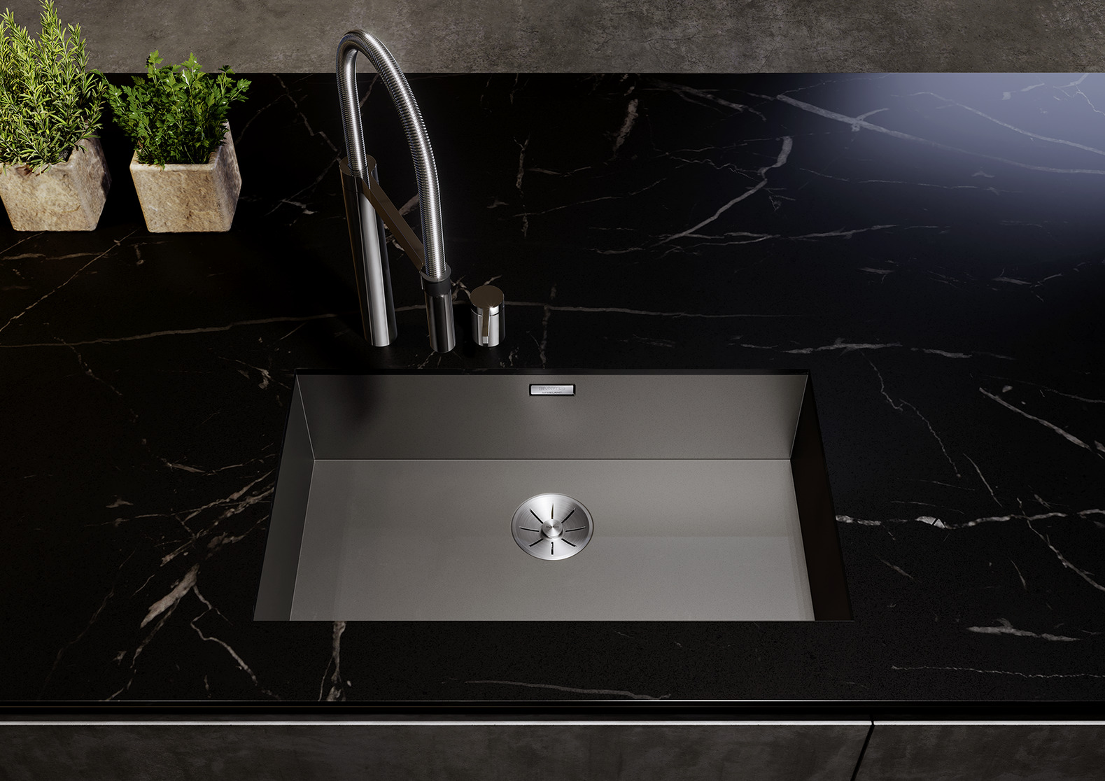 526244 Кухонная мойка Blanco Zerox 700-U Dark Steel  Blanco Zerox