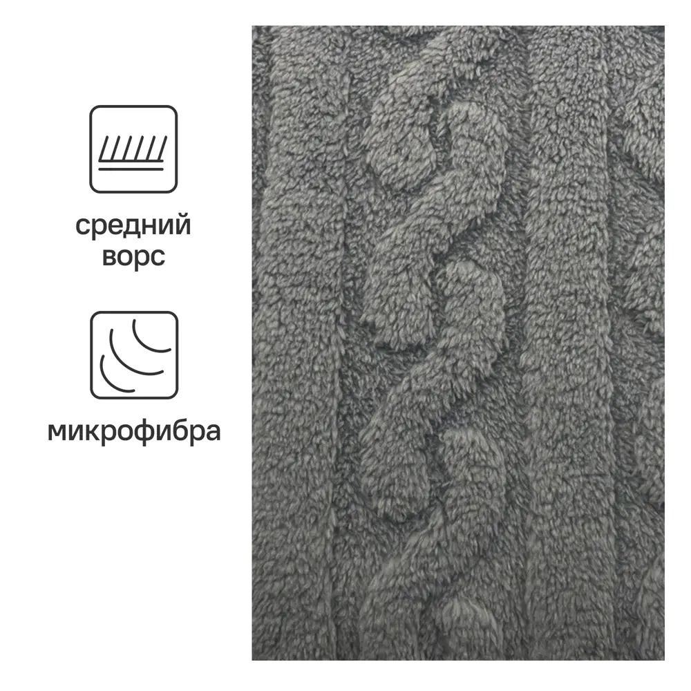 Плед Homely 200x220 см микрофибра цвет серый Ardenza STLM-2032065 - Вид №1