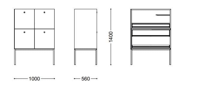 Шкаф из ясеня с распашными дверцами Porro оффшор ARCH-00007217 - Вид №3