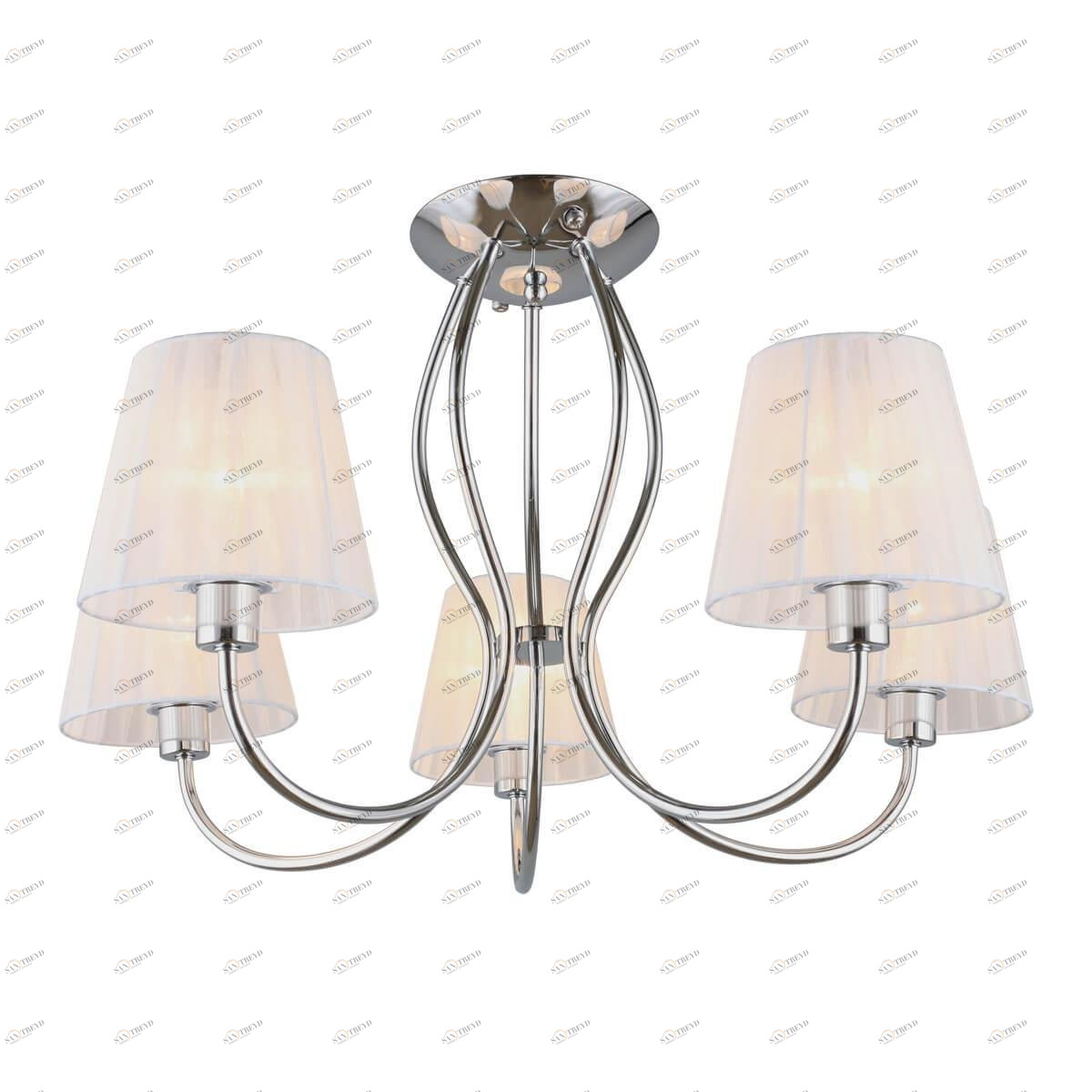 Потолочная люстра Omnilux Pontinia OML-65207-05 OMNILUX PONTINIA 328317 Белый;хром 