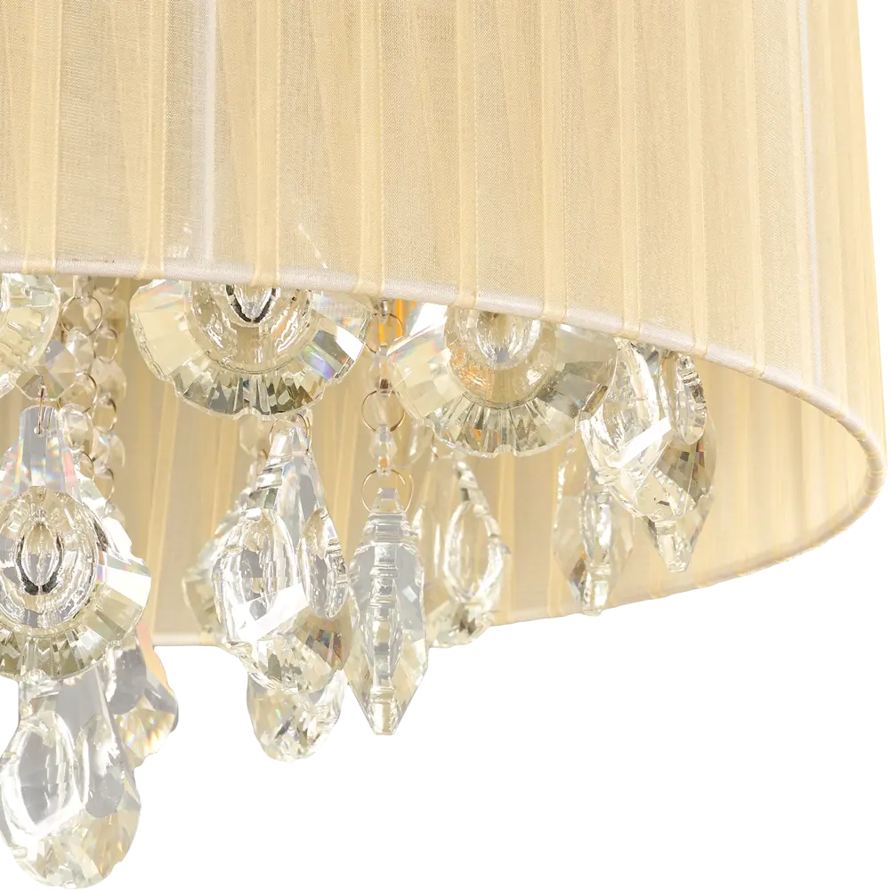 Люстра хрустальная потолочная Жаклин 4 лампы 8 м² цвет бежевый MW-Light STLM-2138078 - Вид №4