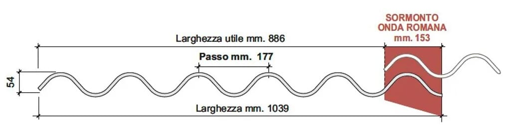 Римская Волновая Плита First Corporation Срок службы обложки ARCH-00088306 - Вид №2