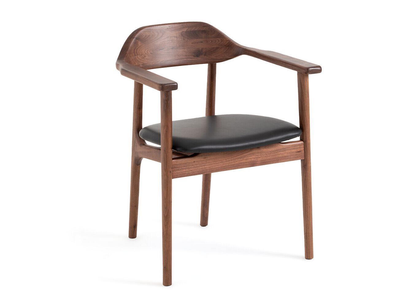 Кресло из грецкого ореха и кожи с подлокотниками AMPM ARIÉ ARCH-00112992