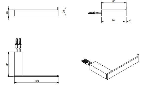 Латунный держатель рулона Rubinetterie Treemme Tag ARCH-00145877 - Вид №2