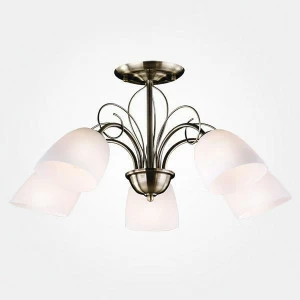 Потолочная люстра Eurosvet Стефани 30107/5 античная бронза EUROSVET СТЕФАНИ 183767 Белый