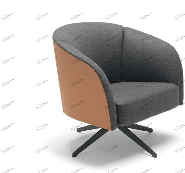 MisuraEmme Вращающееся кресло из ткани с подлокотниками sun-id-1465032