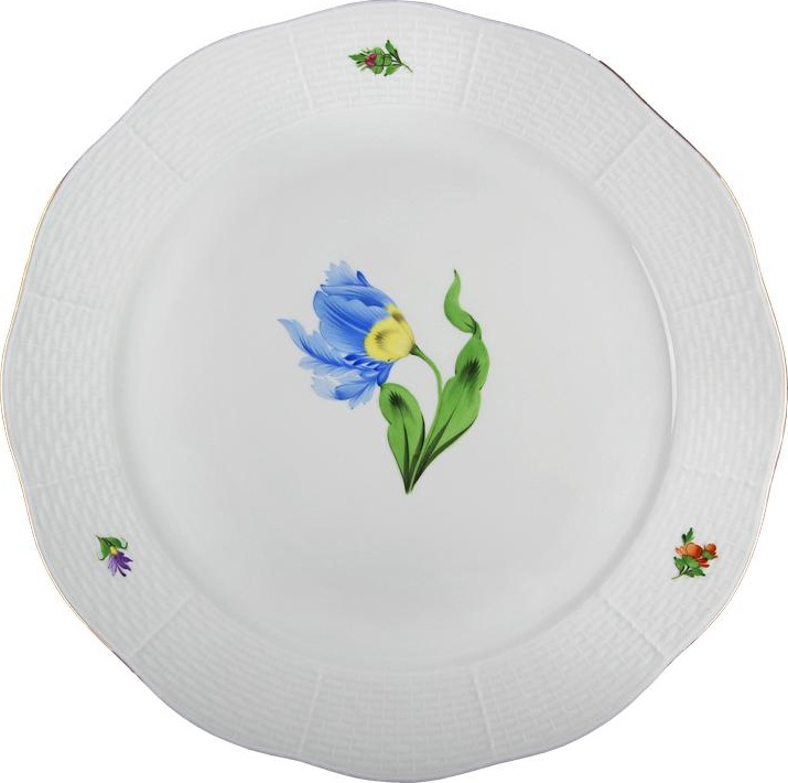 53509 Herend Тарелка десертная 16,5см "Китти" (синяя) Фарфор 