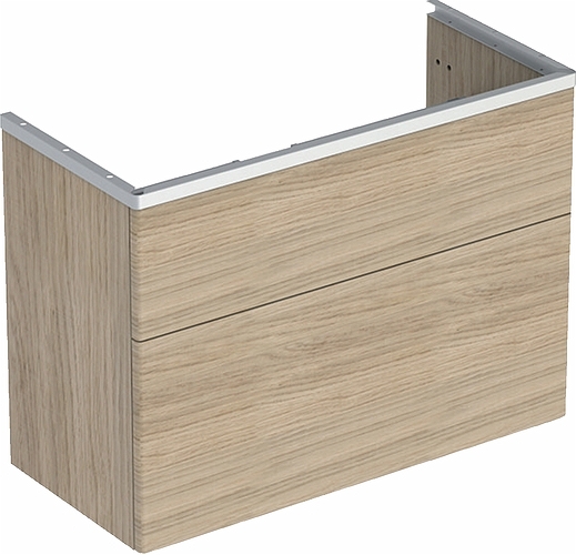 9610062101 IDO Glow тумба под умывальник, с двумя ящиками, Ш = 580 мм, Ш1 = 600 мм, дуб - Вид №8