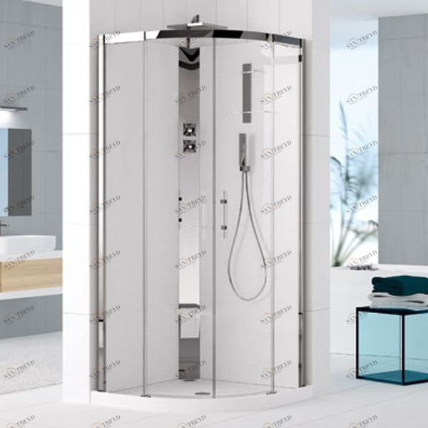 Novellini. Душевая кабина 90x90 R90 STANDARD с низким душевым поддоном HOLIDAY CRYSTAL 2 HC2R90M1KA