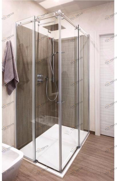 CARMENTA Душевая кабина угловая хрустальная с раздвижной дверцей sun-id-1463584