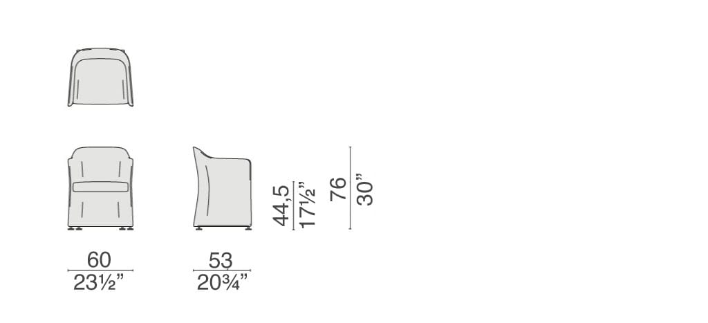 Тканевое кресло CAPPELLINI SAN SIRO ARCH-00119421 - Вид №16