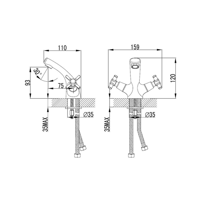 ONTSB00M01 Milardo Ontario Смеситель для умывальника Ontario Россия - Вид №5