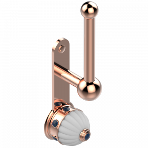 A1M-542 Бумагодержатель настенный резервный Thg-paris Amboise c чёрным ониксом Розовое золото