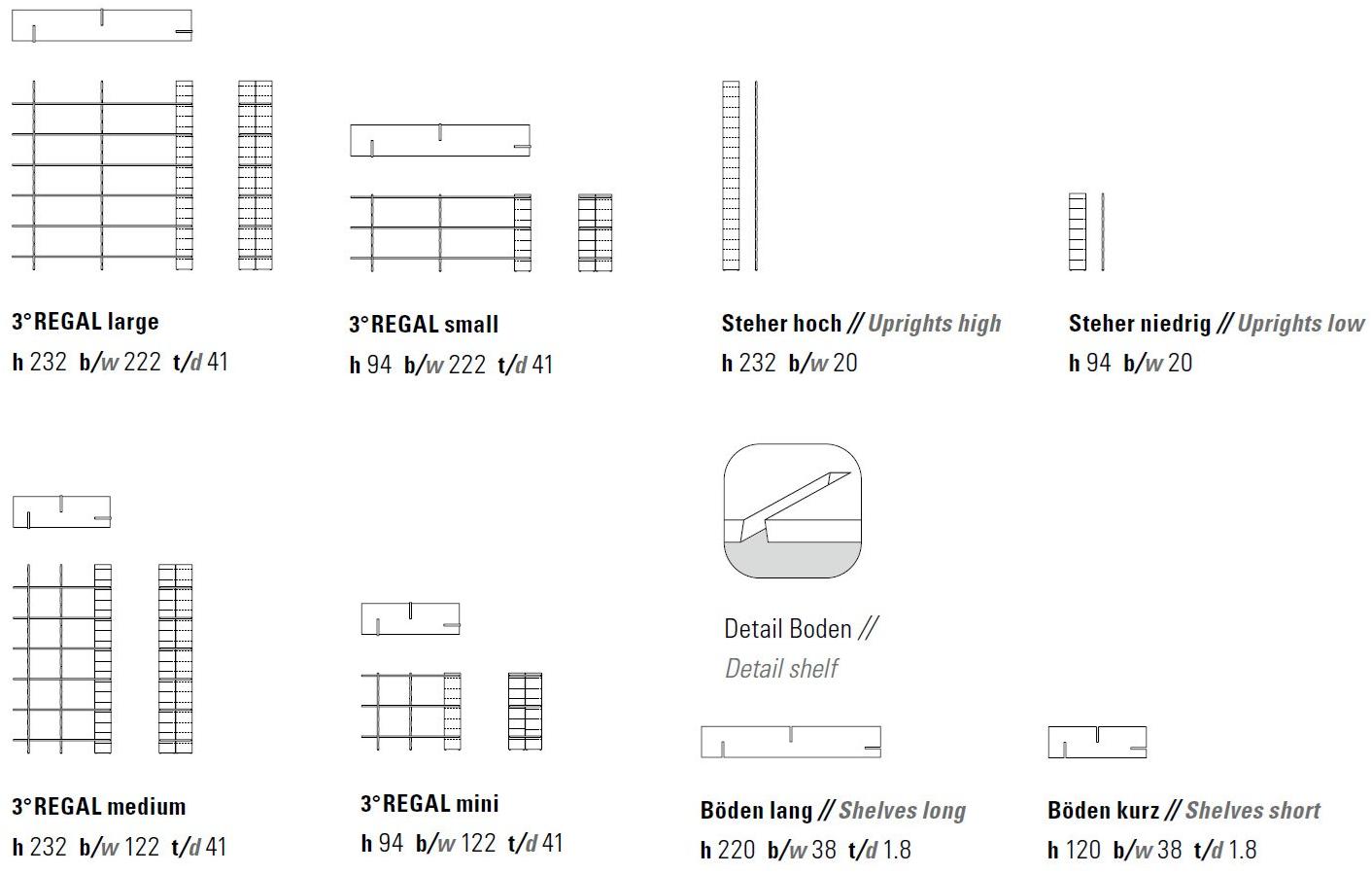 ZEITRAUM Открытый отдельно стоящий деревянный книжный шкаф sun-id-1389663 - Вид №10