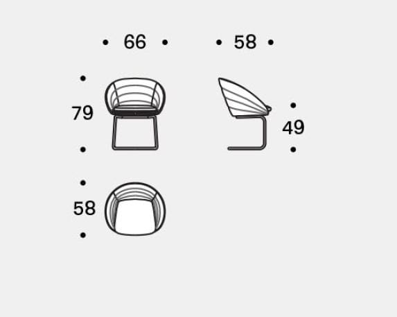 Тканевый стул Saba Italia Fleur ARCH-00087210 - Вид №11