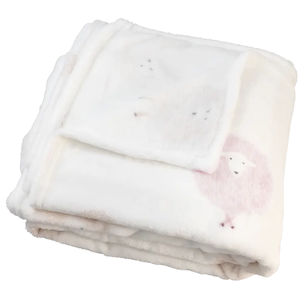 Плед «Овечки» 140x200 см фланель цвет розовый BELEZZA STLM-2171996 - Вид №3