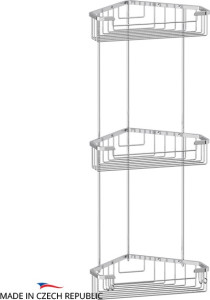 RYN 009 Полочка-решетка с крючками угловая 3-х ярусная 23/23/23 cm FBS Ryna