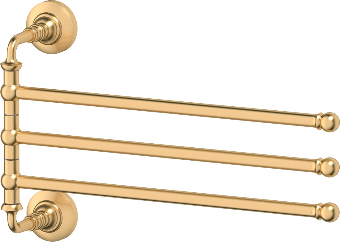 STI 311 Держатель полотенец поворотный тройной 35 cm 3SC STILMAR MATTE GOLD Treesseci 3SC