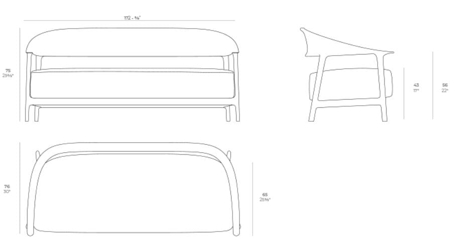 3-местный садовый диван Vondom Африка ARCH-00136303 - Вид №11
