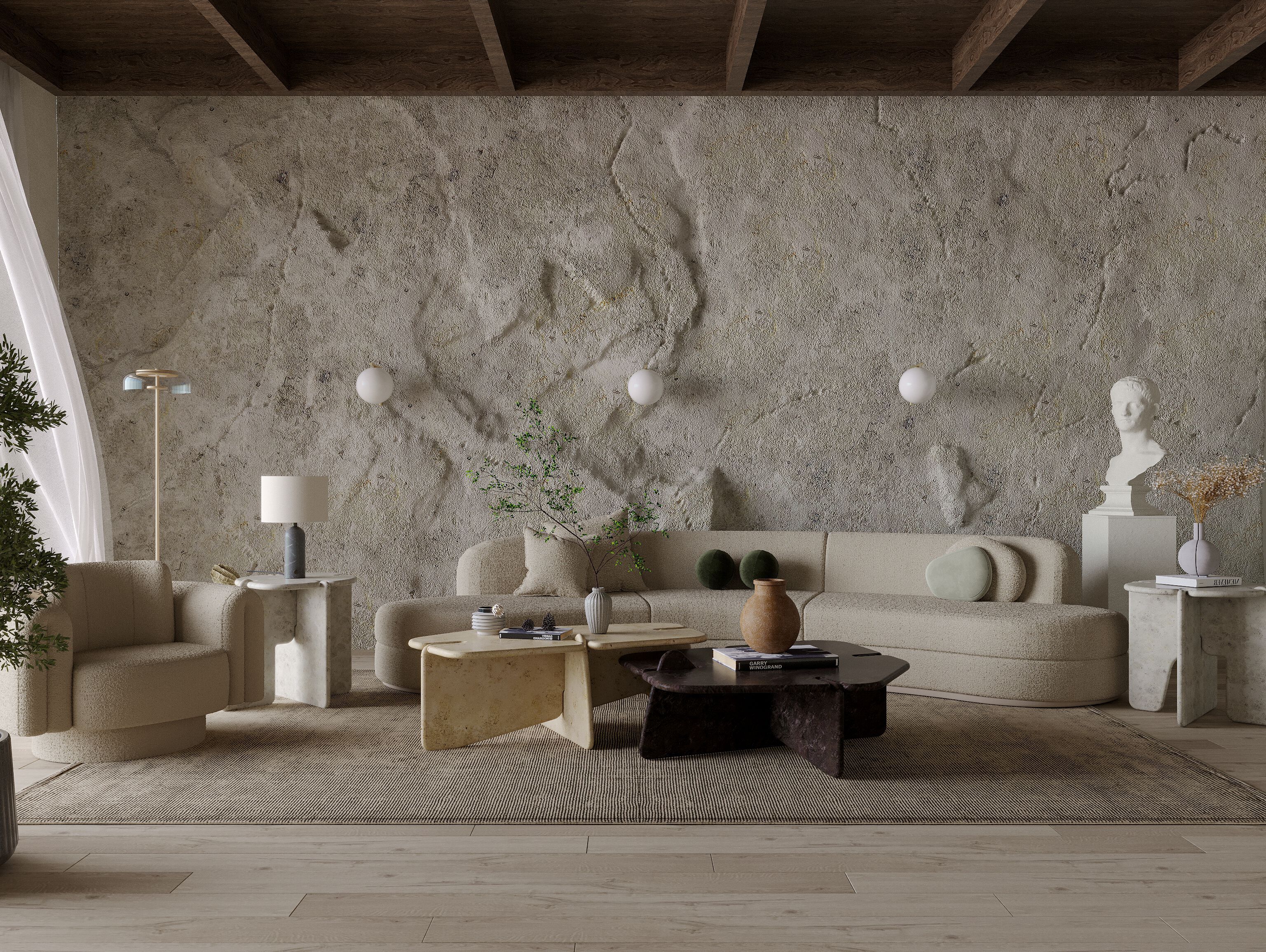 Журнальный столик из натурального камня Davani Lamé ARCH-00119958 - Вид №5