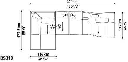 B&B Italia Модульный угловой диван из ткани Bend sun-id-1444225 - Вид №32