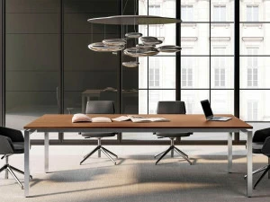 Las Mobili Прямоугольный деревянный стол для переговоров в современном стиле Eos