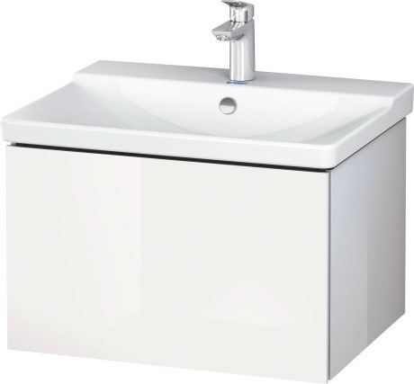 LC614409090 Тумбочка подвесная L-Cube #LC6144 620 x 481 мм Фланелево-серый шелковисто-матовый лак Duravit - Вид №2