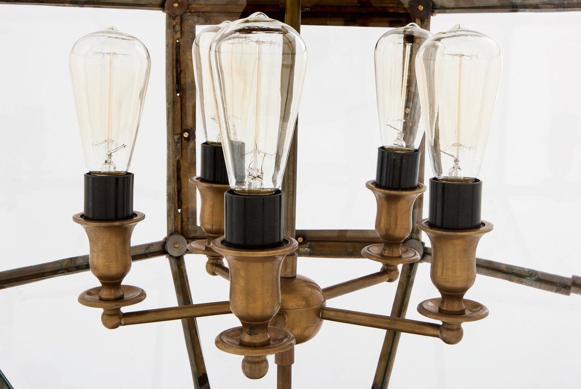 Фонарь Owen L от Eichholtz золотая бронза 109203 EICHHOLTZ ДИЗАЙНЕРСКИЕ, EICHHOLTZ 060574 Прозрачный  - Вид №2