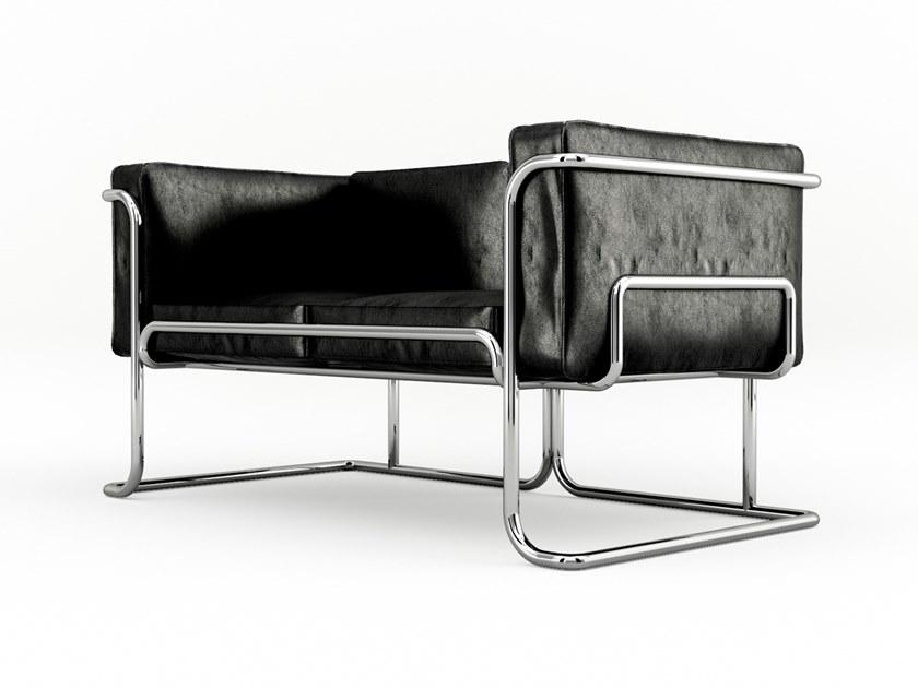Prieto Studio Кожаный диван с алюминиевой конструкцией Lotus Lot002 - Вид №1
