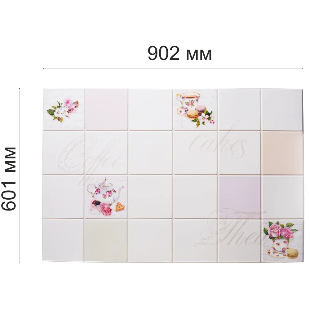 Листовая панель ПВХ Плитка чайная 902x601x0.5 мм 0.54 м² GRACE STLM-2136672 - Вид №5