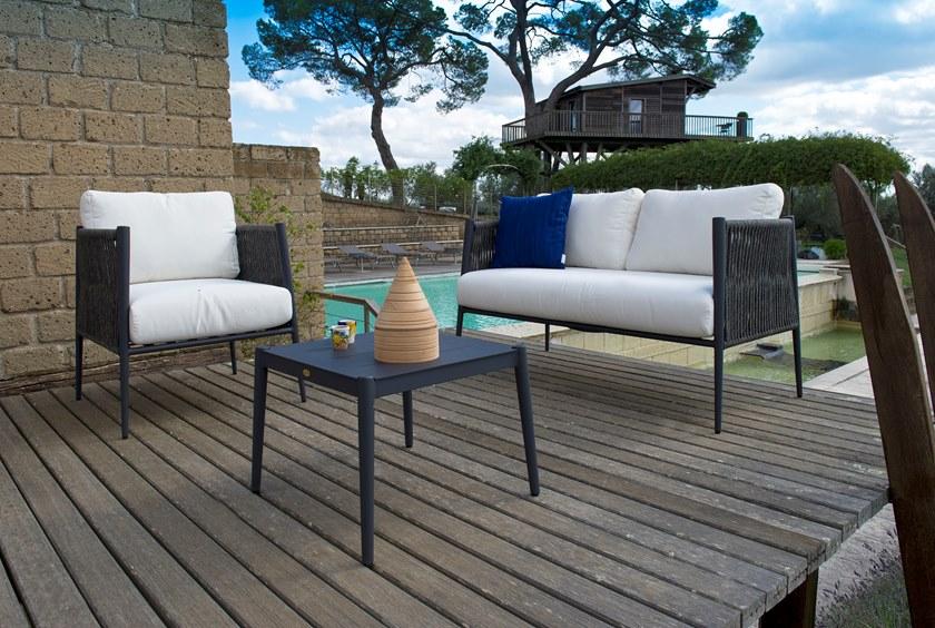 Unopiù Садовое кресло из алюминия и полиолефиновой веревки Luce Lunpog - Вид №1