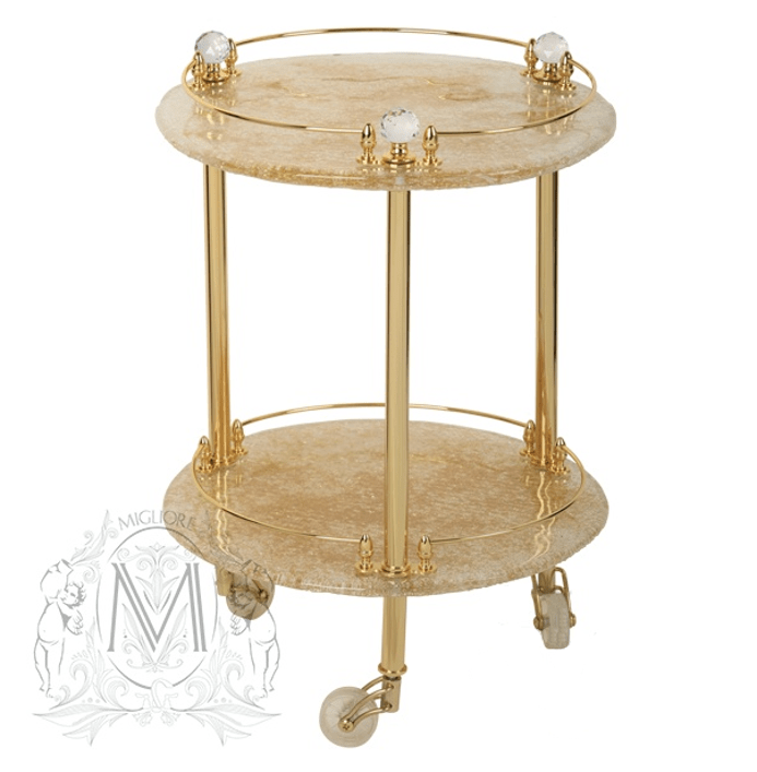 Столик на колесиках MIGLIORE.CRistalia ML.CRS-60.249.BR - бронза  - Вид №1