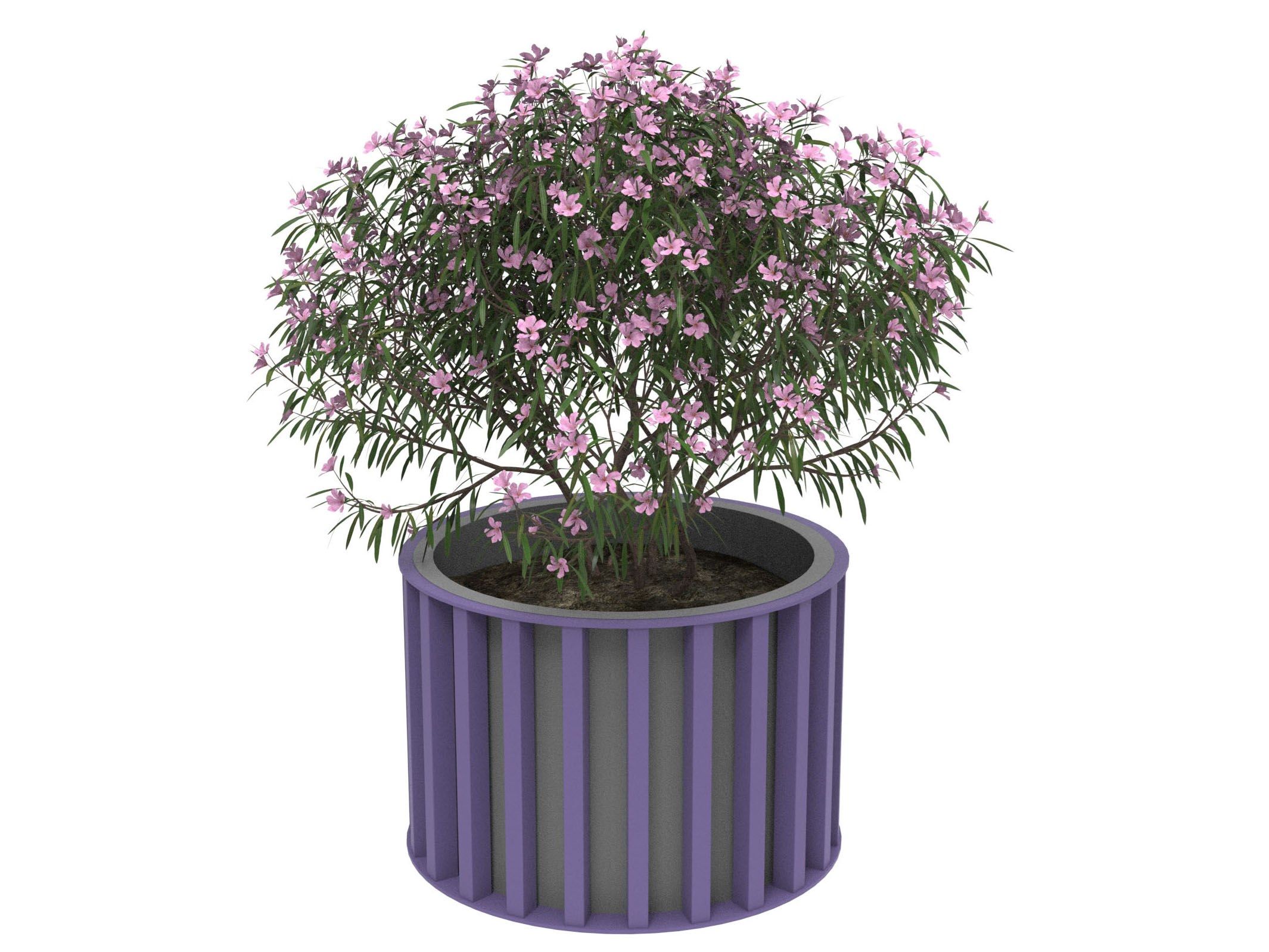 Оцинкованная сталь круглый низкий плантатор Lazzari Динамо ARCH-00115712 - Вид №5