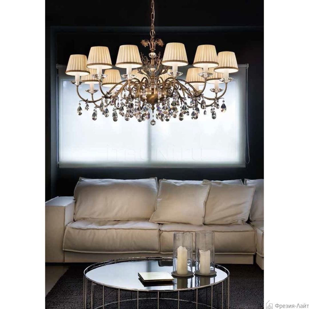Masiero Primadonna 12 G01 cut crystal люстра подвесная 114497