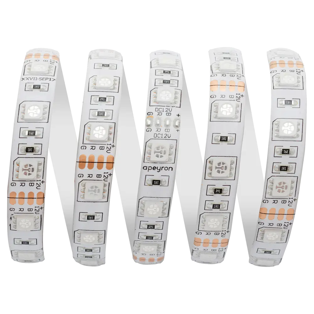 Светодиодная лента 14.4Вт/60LED/м свет RGB IP65 APEYRON STLM-2100572 - Вид №1
