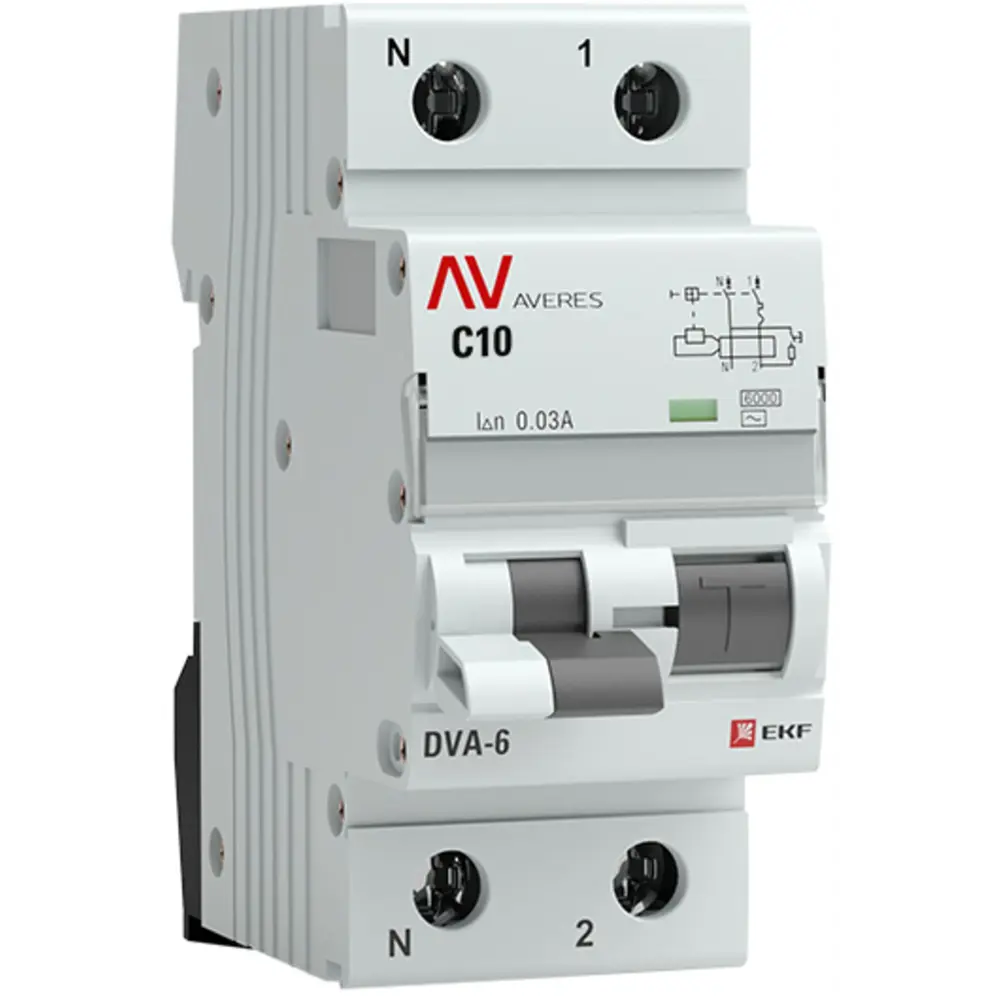 Дифференциальный автомат EKF Averes DVA-6 с индикацией срабатывания 84579913 STLM-1114808