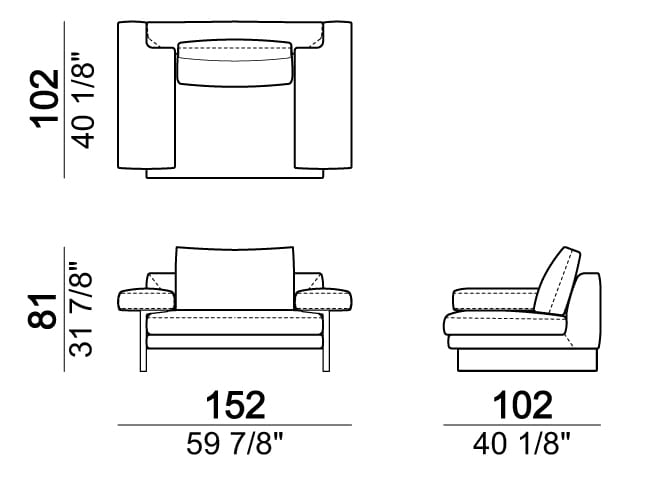 Секционный диван из ткани Arketipo EGO ARCH-00102437 - Вид №3